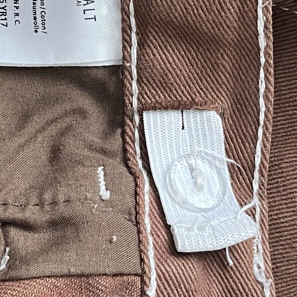 J. Galt Brandy Melville Jeans S High Rise Wide Leg Carpenter Pants Utility Brown - Picture 8 of 9
